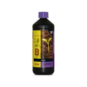B'cuzz Soil Nutrition B, abono base para tierra que aporta nutrientes esenciales durante la floración del cannabis.