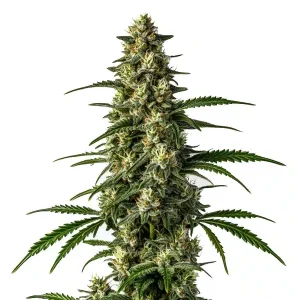 Detalle de la flor de Mamba Negra Fast Blooming, variedad de cannabis de Blimburn Seeds.