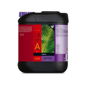 Garrafa de B'cuzz Coco Nutrition A de Atami de 5 litros, abono base para cultivo en coco.