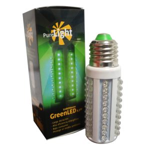Green LED 3,5 W Pure Light E27 bombilla verde para cultivo interior.