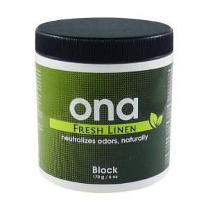 ONA Block Fresh Linen 170 g neutralizador de olores sólido.