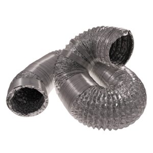 Conducto de aluminio Alu+ flexible de 3 metros para ventilación y extracción.