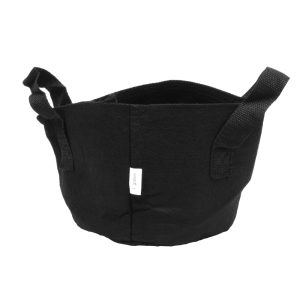 Maceta textil eco negra de 3,8 litros (1 gal) con asas.