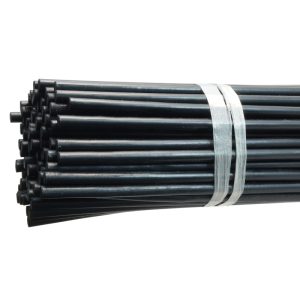 Tutor de madera plastificada de 120 cm y 8 mm para soporte de plantas.