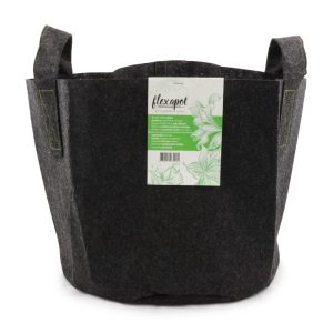 Flexapot maceta textil gris 26,6 L (7 gal) con asas.