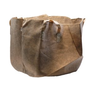 Maceta textil eco beige 113,5 L (30 gal) para cultivo.
